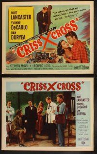 9p102 CRISS CROSS 8 LCs R58 Burt Lancaster & Yvonne De Carlo, Robert Siodmak film noir, cool images!
