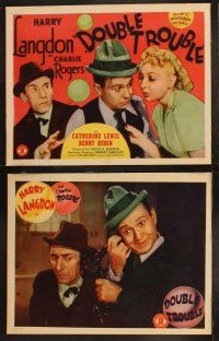 9p117 DOUBLE TROUBLE 8 LCs '41 Harry Langdon, Charley Rogers, Catherine Lewis