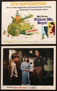 9p014 FOLLOW ME BOYS 9 LCs R76 Fred MacMurray leads Boy Scouts, young Kurt Russell, Walt Disney!