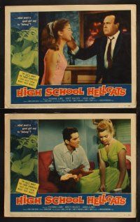 9p208 HIGH SCHOOL HELLCATS 8 LCs '58 best AIP bad girl Yvonne Lime, Bret Halsey, Don Shelton!