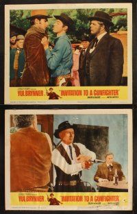 9p236 INVITATION TO A GUNFIGHTER 8 LCs '64 vicious killer Yul Brynner brings a town to its knees!
