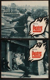 9p238 IS PARIS BURNING 8 LCs '66 Rene Clement's Paris brule-t-il, World War II all-star cast!