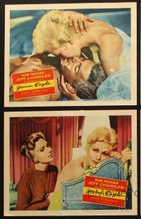9p684 JEANNE EAGELS 5 LCs '57 great images of sexy barely-dressed Kim Novak, Jeff Chandler!