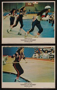 9p254 KANSAS CITY BOMBER 8 LCs '72 sexy Raquel Welch is the hottest thing on wheels, roller derby!