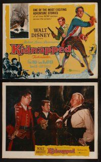 9p258 KIDNAPPED 8 LCs '60 Walt Disney, swashbucklers Peter Finch & James MacArthur!