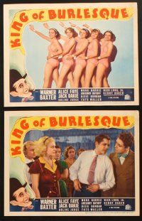 9p624 KING OF BURLESQUE 6 LCs '35 sexy Alice Faye, Warner Baxter, Jack Oakie, Fats Waller!