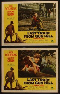 9p270 LAST TRAIN FROM GUN HILL 8 LCs R63 Kirk Douglas, Anthony Quinn, directed by John Sturges!