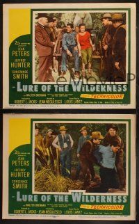 9p805 LURE OF THE WILDERNESS 3 LCs '52 sexy Jean Peters & Jeff Hunter in Okefenokee Swamp!
