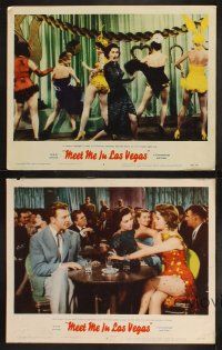 9p746 MEET ME IN LAS VEGAS 4 LCs '56 romantic images of sexy Cyd Charisse & Dan Dailey!