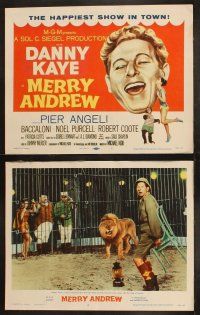9p314 MERRY ANDREW 8 LCs '58 great musical circus comedy images of Danny Kaye & Pier Angeli!