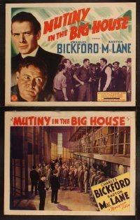 9p333 MUTINY IN THE BIG HOUSE 8 LCs '39 priest Charles Bickford, Barton MacLane behind bars!