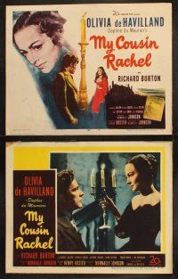 9p334 MY COUSIN RACHEL 8 LCs '53 from Daphne du Maurier's novel, gorgeous Olivia de Havilland!