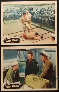 9p694 NAVY BOUND 5 LCs '51 Navy sailor Tom Neal, cool Naval military and boxing action images!