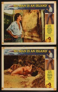9p347 NO MAN IS AN ISLAND 8 LCs '62 U.S. Navy sailor Jeffrey Hunter fought in Guam by himself!