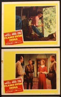 9p631 NORTH WEST FRONTIER 6 LCs '60 Lauren Bacall, Kenneth More, Flame Over India!