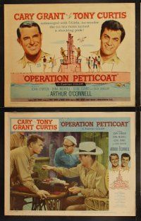 9p357 OPERATION PETTICOAT 8 LCs '59 Cary Grant & Tony Curtis, Joan O'Brien, Dina Merrill!
