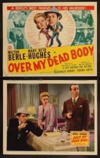 9p359 OVER MY DEAD BODY 8 LCs '42 Milton Berle, Mary Beth Hughes, Reginald Denny, courtroom comedy!