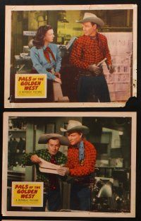 9p634 PALS OF THE GOLDEN WEST 6 LCs '51 great images of Roy Rogers & pretty Dale Evans!