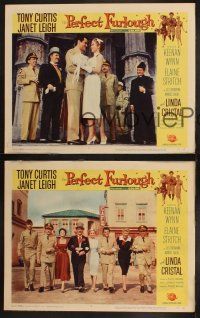 9p819 PERFECT FURLOUGH 3 LCs '58 Tony Curtis & Janet Leigh getting married & with top cast!