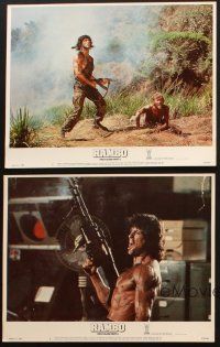 9p386 RAMBO FIRST BLOOD PART II 8 LCs '85 no man, no law, no war can stop Sylvester Stallone!