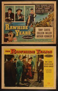 9p387 RAWHIDE YEARS 8 LCs '55 poker playing Tony Curtis + sexy Colleen Miller & Arthur Kennedy!