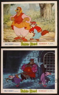 9p758 ROBIN HOOD 4 LCs '73 Disney cartoon version, he's with Little John & they're dressed as women!