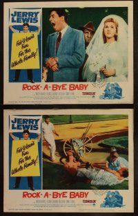 9p397 ROCK-A-BYE BABY 8 LCs R63 Jerry Lewis with Marilyn Maxwell, Connie Stevens, and triplets!