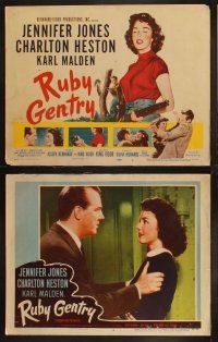 9p401 RUBY GENTRY 8 LCs '53 sleazy bad girl Jennifer Jones, Charlton Heston, directed by King Vidor!