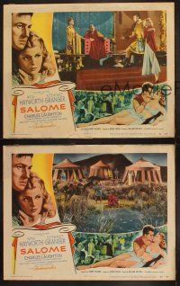 9p826 SALOME 3 LCs '53 sexy Rita Hayworth, Stewart Granger, Charles Laughton