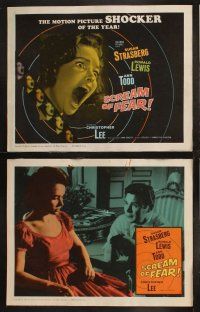 9p413 SCREAM OF FEAR 8 LCs '61 Hammer, great images of Susan Strasberg, horror thriller!