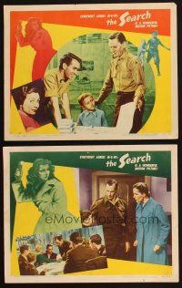 9p827 SEARCH 3 LCs '48 Fred Zinnemann post-World War II refugee classic, cool images!