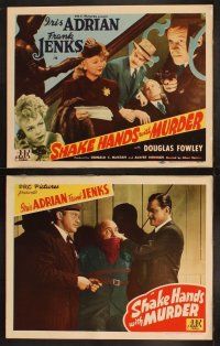 9p427 SHAKE HANDS WITH MURDER 8 LCs '44 Iris Adrian, Frank Jenks, Douglas Fowley, crime comedy!