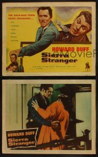9p829 SIERRA STRANGER 3 LCs '57 the entire gold-mad town hates Howard Duff, but he won't take it!
