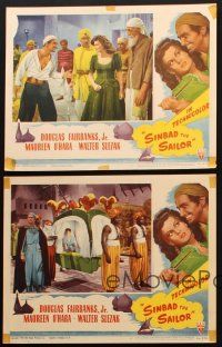 9p701 SINBAD THE SAILOR 5 LCs '46 Douglas Fairbanks Jr. & Maureen O'Hara out of the Arabian Nights!