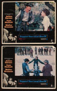 9p597 SUPPORT YOUR LOCAL SHERIFF 7 LCs '69 James Garner is the fastest finger in the West!