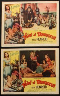 9p643 THIEF OF DAMASCUS 6 LCs '52 cool images of Paul Henreid, sexy Jeff Donnell and Elena Verdugo!