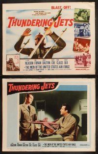 9p499 THUNDERING JETS 8 LCs '58 United States Air Force, cool images of pilot & fighter planes!