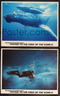 9p520 VOYAGE TO THE EDGE OF THE WORLD 8 LCs '76 Jacques Cousteau, cool arctic underwater expedition!