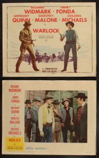 9p527 WARLOCK 8 LCs '59 cool images of cowboys Henry Fonda & Richard Widmark, Anthony Quinn!