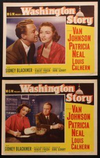 9p650 WASHINGTON STORY 6 LCs '52 great images of Van Johnson & Patricia Neal, art of the capitol!