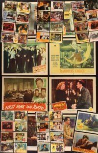 9r121 LOT OF 50 LOBBY CARDS '40s-70s great images from a variety of different movies!