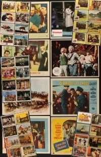 9r122 LOT OF 48 LOBBY CARDS '50s-80s great images from a variety of different movies!