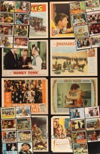9r123 LOT OF 39 LOBBY CARDS '40s-90s a variety of images over several decades of movies!