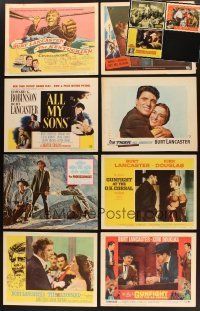 9r140 LOT OF 11 LOBBY CARDS FROM BURT LANCASTER MOVIES '40s-70s Gunfight at the OK Corral & more!
