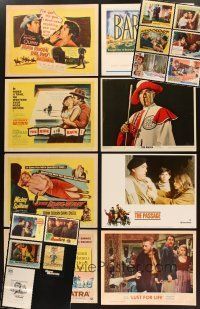 9r148 LOT OF 19 LOBBY CARDS, PROMO BROCHURES, & UNCUT PRESSBOOKS OF ANTHONY QUINN MOVIES '50s-80s