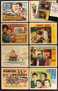 9r152 LOT OF 11 LOBBY CARDS & UNCUT PRESSBOOKS OF TONY CURTIS MOVIES '40s-70s great images!