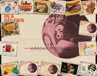 9r157 LOT OF 16 FOLDED HALF-SHEETS '40s-70s Reflections in a Golden Eye & more!