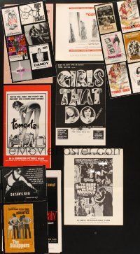 9r168 LOT OF 20 CUT PRESSBOOKS FROM SEXPLOITATION MOVIES '70s sexy advertising artwork!
