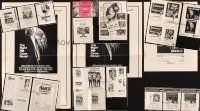 9r169 LOT OF 18 CUT PRESSBOOKS, PRESSBOOK SUPPLEMENTS & AD SHEETS '70s-80s Halloween!