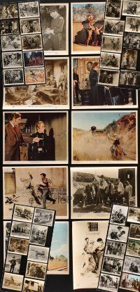 9r215 LOT OF 50 COWBOY WESTERN 8x10 STILLS '40s-60s great images with gunfights & fist fights!